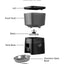 ROJECO Automatic Pet Feeder Button Version Auto Cat Food Dispenser Accessories Smart Control Pet Feeder For Cats Dog Dry Food