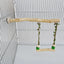 Wood Parrot Stand Pole Double Layer Swing Toy for Bird Tiger Skin Claw Grinding Beak Grinding Stand Pole Bird Cage Accessories