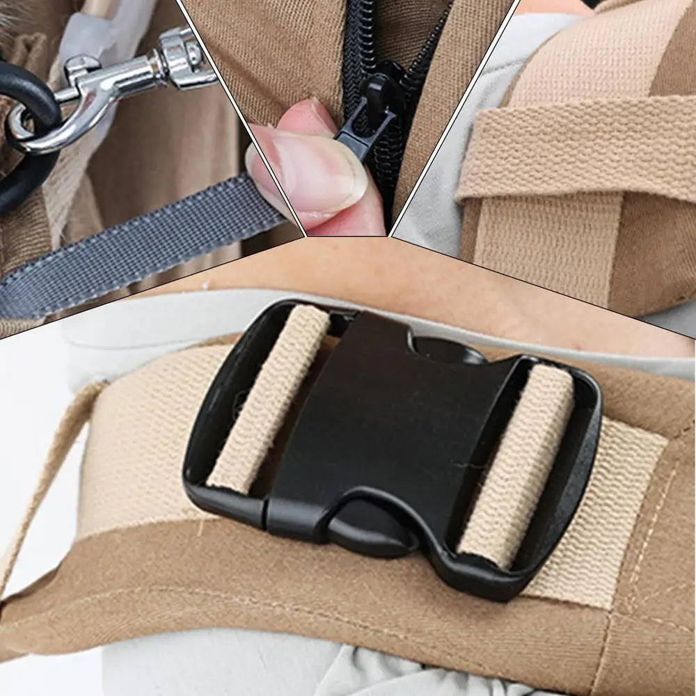 Cat Carrying Sling Travel Front Backpack Chest Puppy Sling Cozy Comfort Pet Carrier Pet Dog Sling Carrier Cat Restraint Bag
