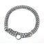 Dog Chain Collar Stainless Steel Martingale Collar for Dogs Metal Cuban Link Chew Proof Double Row Chain Pet Large Dogs Collar
