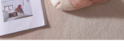 Winter Plush Slippers For Women Warm Cute Cat Paw Designer House Fur Slippers Indoor Bedroom Lovers Indoor Fluffy Shoes
