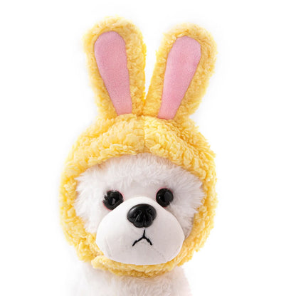 Plush Rabbit Ears Pet Dog Accessories Cosplay Cat Hat Winter Lovely New Year Christmas Puppy Headgear Soft Velvet Pet Supplies