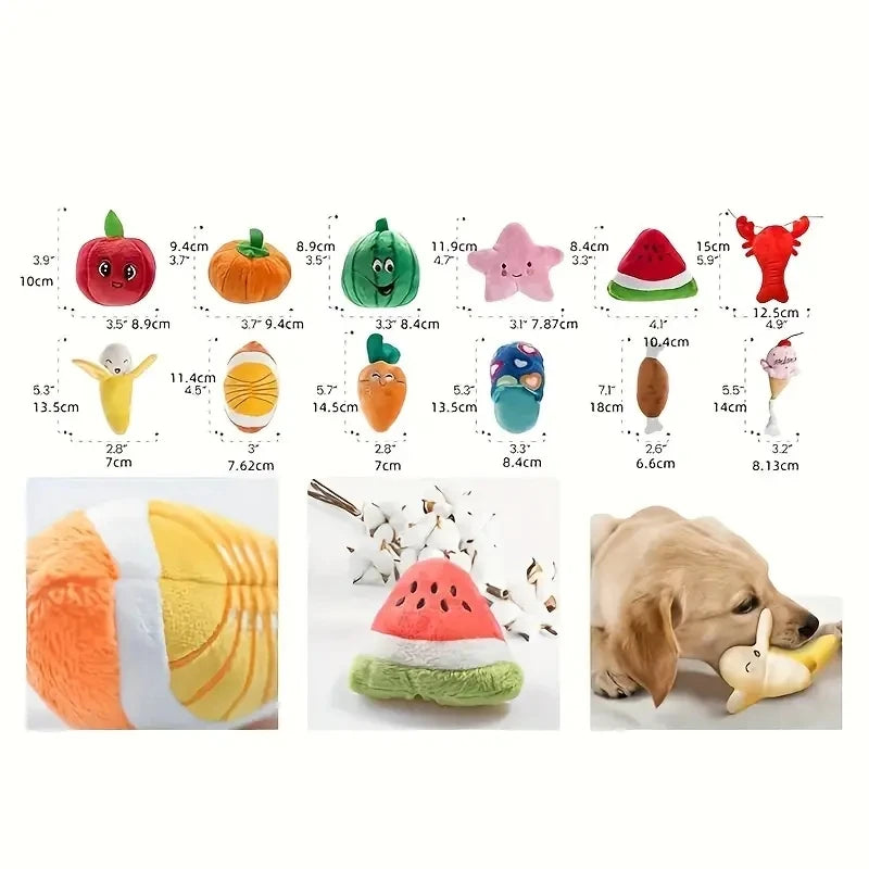 10/20/50 Pack Dog Squeaky Toys Plush Games Cute Plush Toys for Small Medium Dog Fleece Toys Wholesale
