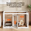 Household Small and Medium Dogs Teddy Pet Dog Fence Visual Cat Cage Dog Fence Indoor Panoramic Transparent Dog Cage