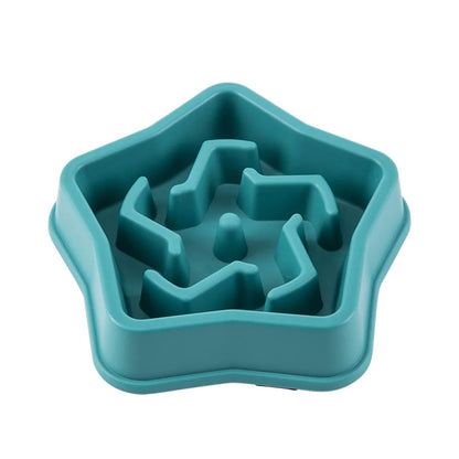 Slow Feeder Dog Bowls Slow Eating Pet Bowls Puzzle Anti-Gulping Interactive Bloat Durable Preventing Choking Healthy Dogs Bowl