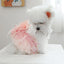 Bow Tie Female Fancy Dresses for Medium Dogs Pink Veil Romantic Heart Print Spring Puppy Tutu Skirt Lace Wedding Cat Clothing