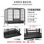 Dog Cage Small Medium Large Dog Square Tube Dog Cage Bold Iron Pet Dog Dog Cage Dog House Teddy Golden Retriever Supplies