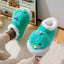 Women New Cute Cartoon Indoor Slippers Female Funny Yellow Chicken Winter Warm Fluffy Shoes Couples Home Floor Cotton Slippers