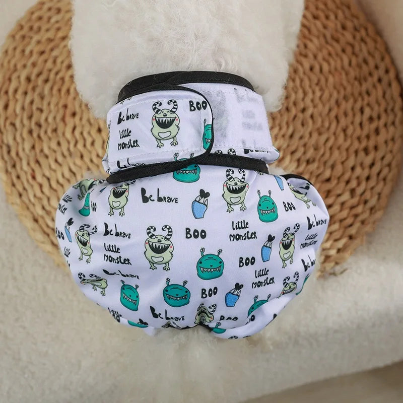 Cute Print Waterproof Physiological Pants Diapers Cotton Underwear for Small Puppy Safety Panties Breathable Girl Cat Clothes