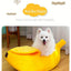Plush Bed for Cats Winter Things Warm Houses Banana Pet Products Accessory Habitats All Basket Cushions  Puppy Supplies