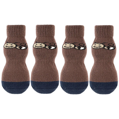 Premium Anti-Slip Dog Socks 4pcs Indoor Dog Socks Prevents Licking Slipping Great for Dog Paw Protection for Medium Large Dogs