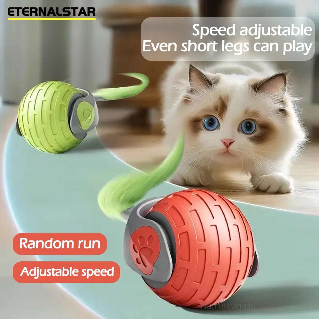 New Rechargeable Smart Interactive Ball for Pet, Motorized Toy, Dog and Cat Training, Simulation Mouse, 3 Modes, Wake Up Ball