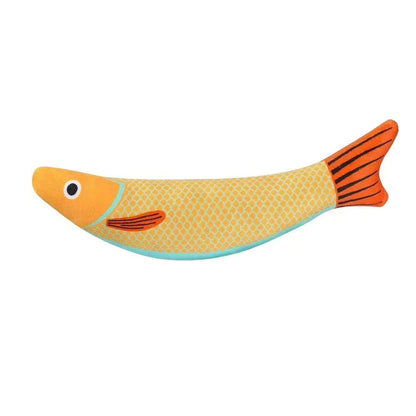 Cat Toys Saury Fish, Soft Durable Cat Catnip Crinkle Sound Toys Pet Accessories, Interactive Cat Kicker Toys for Indoor Kitten