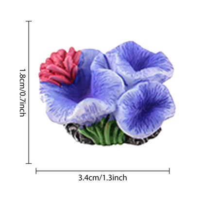 Small Coral Fish Tank Decor Tiny Sea Coral Artificial Decor Aquarium Decor For Fish Tank Aquarium Animal Terrarium And Family