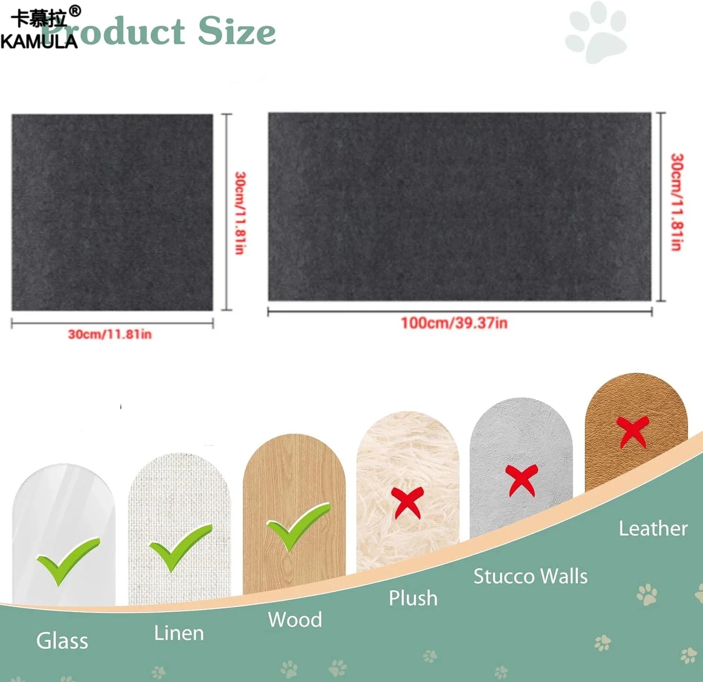 Cat Scratching Mat Self-Adhesive Mat Cat Carpet Trimmable Cat Scratching Post Carpet, Cat Scratch Furniture Protector Cat Toys