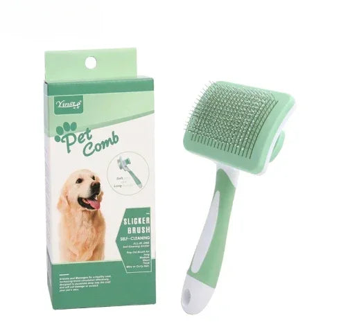 Pet Combs Self-cleaning Key Fading Comb Knots Removing Hair Massage Comb Cat and Dog Universal Easy To Clean