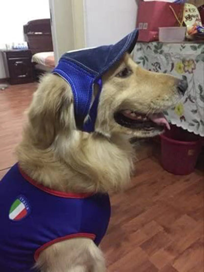 Sport Dog Baseball Cap Outdoor Pet Sunbonnet Hats Puppy Cap with Adjustable Ears Hole for Dogs Outdoor Summer Dogs Accessories