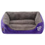 Warm Corduroy Dog Sofa Bed – Plush Fleece Pet Couch with Bolsters