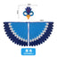Kids Cosplay Costume Stage Performance Owl Peacock Wings Bird Felt Cape with Mask for Girls Boys Halloween Party Cloak