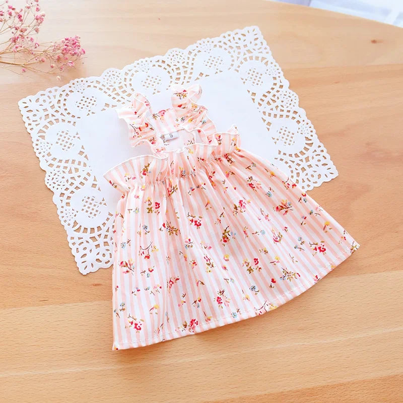 Cotton Puppy Dog Princess Dress for Small Dogs Suspender Skirt Summer Thin Pet Clothes Chihuahua Poodle Yorkies mascotas Dresses