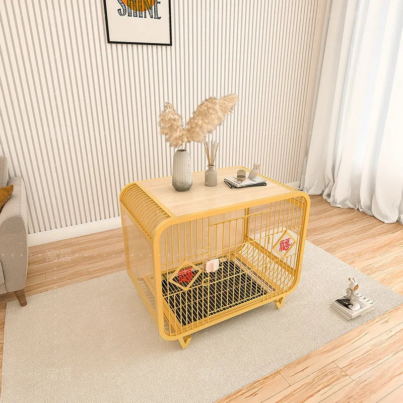 Boutique high-end indoor furniture dog villa, light luxury lucky dog cage for small and medium-sized Shiba Inu Bianmu