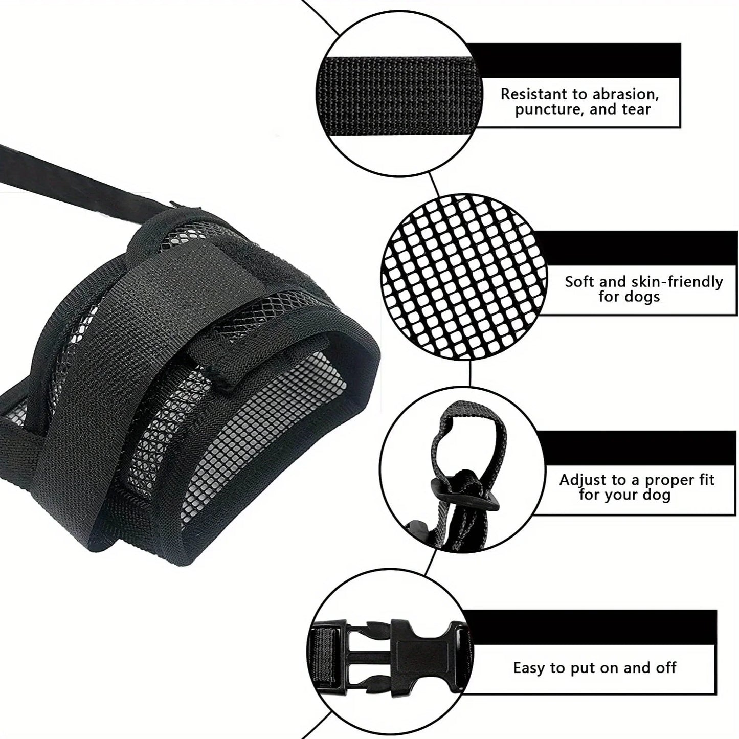 Puppy Accessories Chewing Dog Harness Barking - Essential Accessory Pets Dogs  Lanyard Collar Nylon