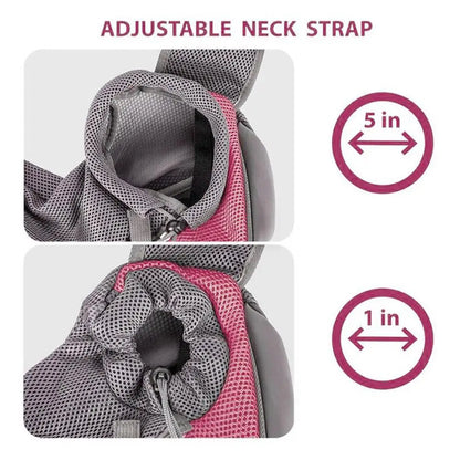 Large Space Pet Travel Shoulder Bag, Widened And Thickened Shoulder Strap Design Does Not Squeeze Breathable Mesh Pet Backpack