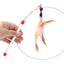 1pc Cat Toy Stick Feather Wand With Bell Mouse Cage Toys Plastic Artificial Colorful Cat Teaser Toy Pet Supplies Random Color