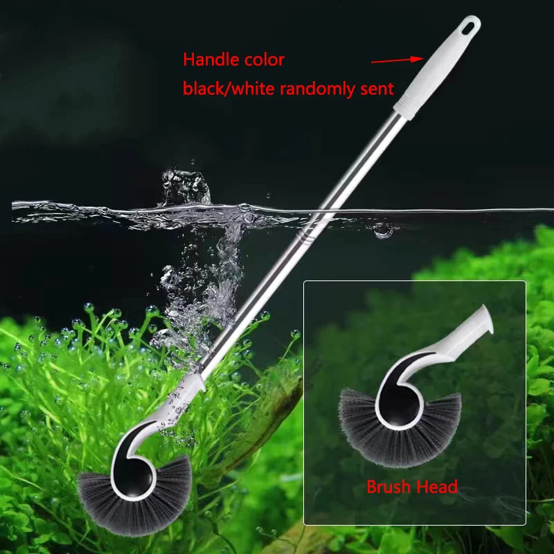 58/93/123cm Long Handle Durable Cleaning Brushes Plastic Aquarium Glass Algae Cleaner Removal Corner gap cleaning Tools for Home