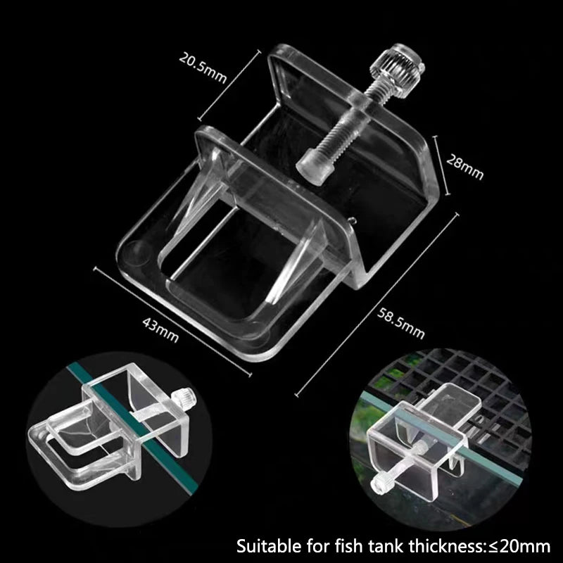 6Pcs Aquarium Fish Tank Anti-Jump Net Clamp Holder Plastic Transparent Fixed Clip Aquarium Cover Clips Aquarium Accessories