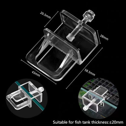 6Pcs Aquarium Fish Tank Anti-Jump Net Clamp Holder Plastic Transparent Fixed Clip Aquarium Cover Clips Aquarium Accessories