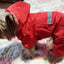 Dogs Raincoat Adjustable Puppy Dog Raincoat Waterproof 4 Legs Raincoat for Small Dogs Outdoor Pet Poncho with Reflective Strap