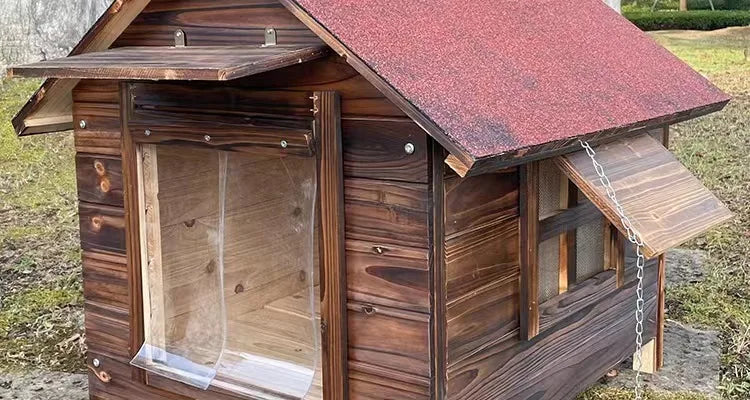 Rural Kennel Outdoor Kennel Rainproof Waterproof Rural Outdoor Kennel Courtyard Pet Small House Villa Four Seasons Pass