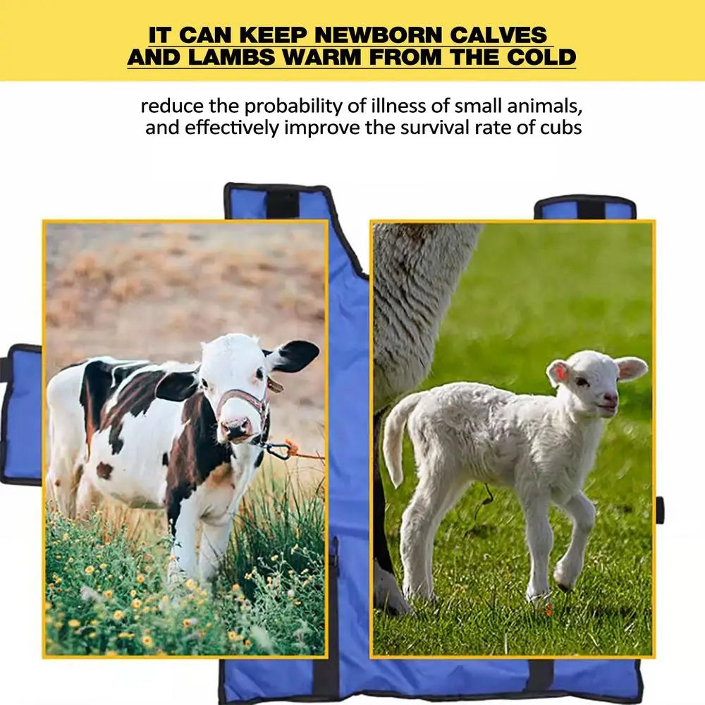 Calf Blanket Blue Waterproof Livestock Protector Blanket Oxford Fabric Thickened Calf Coat Calf Warmer Soft Protector Jacket