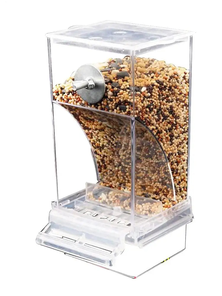 Bird Feeders Parakeet Feeders For Bird Cage Automatic Parrot Feeder Drinker Clear Acrylic Splash-Proof Bird Feeder