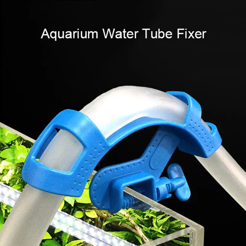 1Pc Blue Aquarium Water Tube Holder Water Pipe Hose Mount Bracket for 8-16mm Pipe Water Tubes Fixed Clip Fish Tank Hose Clamp