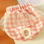 Floral Pet Dog Physiological Pants Cute Plaid Dress Lace Female Teddy Yorkshire Cats Shorts Breathable Cotton Small Dog Clothes