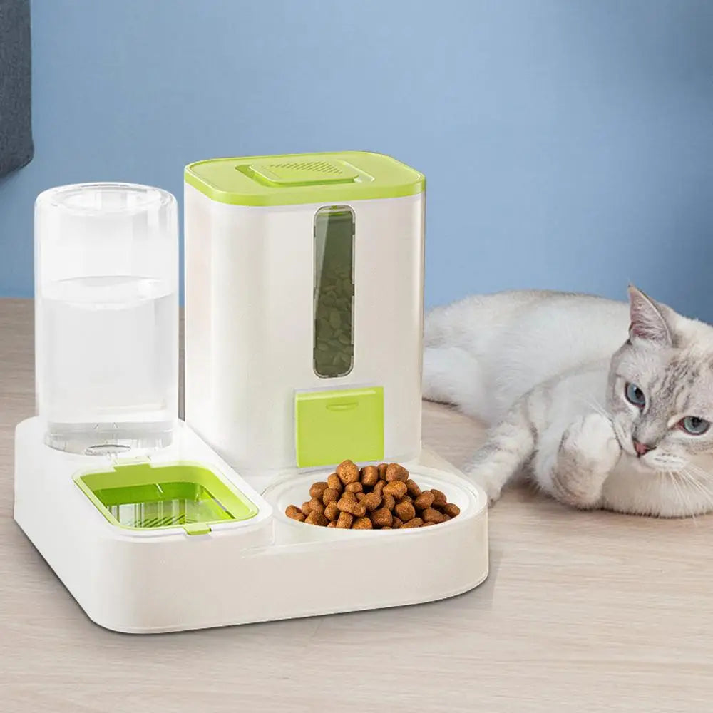 Cat Automatic Feeders Large Capacity Pet Feeding Dog Food Dispenser Reusable Kitten Puppy Water Dispenser for Home Cage