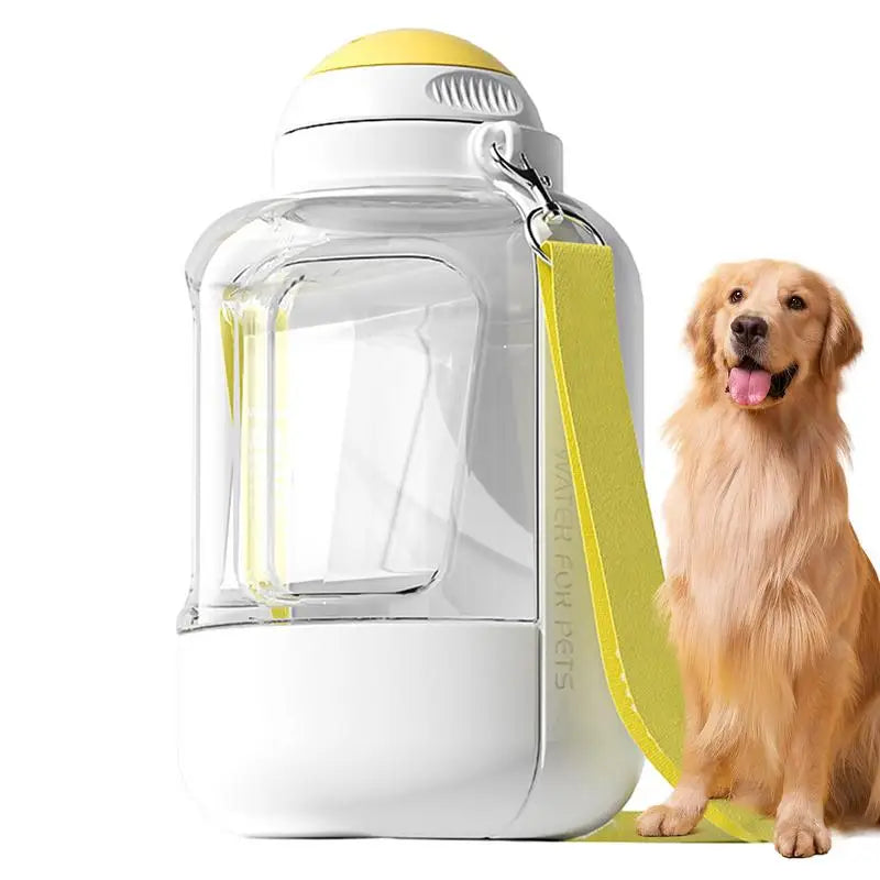 Dog Travel Water Bottle Portable Dog Drinking Bottle Large Capacity Dog Water Dispenser 2 in 1 Puppy Drinking Leak Proof Bowl