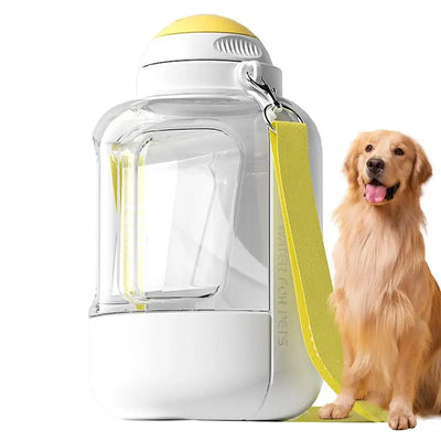 Dog Travel Water Bottle Portable Dog Drinking Bottle Large Capacity Dog Water Dispenser 2 in 1 Puppy Drinking Leak Proof Bowl