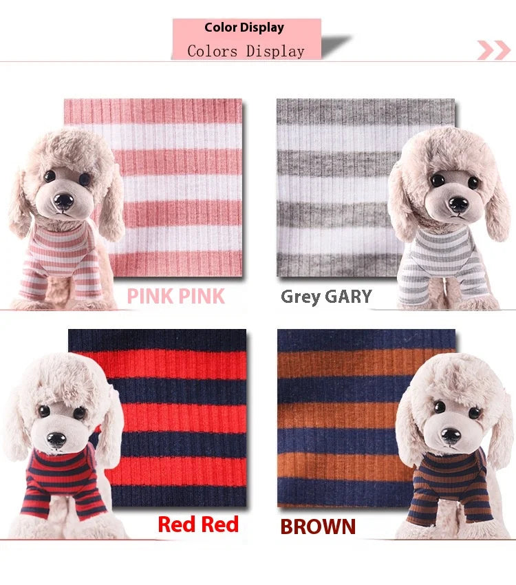 Dog Spring, Autumn, and Winter Bottom Sweater with Elastic Cotton for Comfortable Small and Medium sized Pet Cat and Dog Sweater