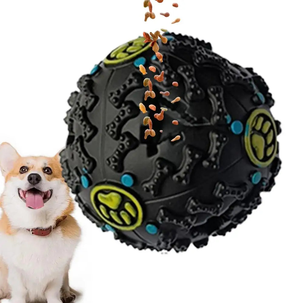 Dog Giggle Ball Teething Ball Toys Interactive Slow Feeder Balls Creative Dog Leaky Ball With Giggle Sound For Dogs Foraging