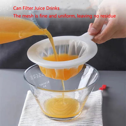 120/200/400 Mesh Reusable Nylon Ultra Fine Filter Mesh Aquarium Harvest Shrimp Filter Net Food Grade Strainer Spoon  Food Filter