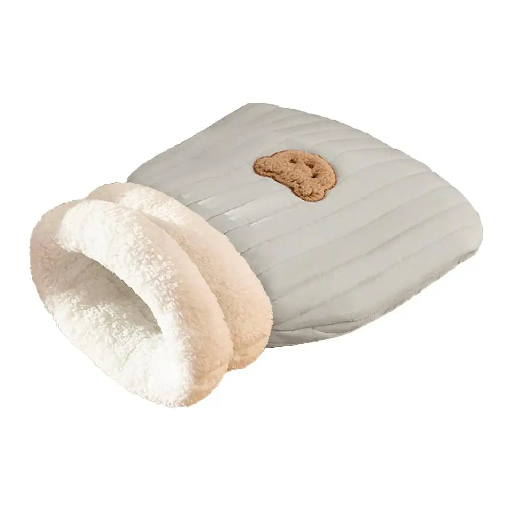 New Creative Pocket Cat Nest Semi-enclosed Pet Sleeping Bag Lambswool PP Cotton Warm And Comfortable Cat Sleeping 44/54cm Bag