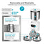 Cat Timing Feeder Smart APP Cat Feeder Stainless steel Double Meal Pet Food Remote Feeding Automatic Dispenser Suitable Cats Dog