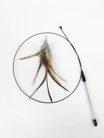Wire Feather Cat Tickling Stick Pet Products for Cats Pet Cat Toys Interactive Cat Stick Toy Kitten Playing Pet Accessories