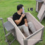 Outdoor dog house  large dog medium courtyard solid wood outdoor  sun protection rain protection villa Tongshen