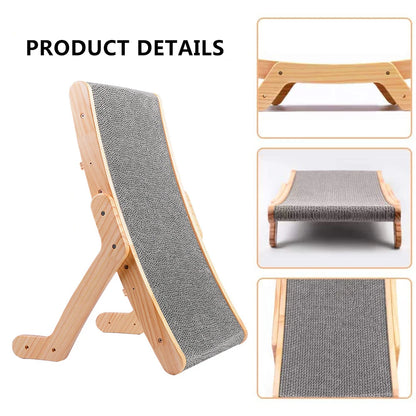 Wooden Cat Scratcher Scraper Detachable Lounge Bed 3 In 1 Scratching Post For Cats Training Grinding Claw Toys Cat Scratch Board