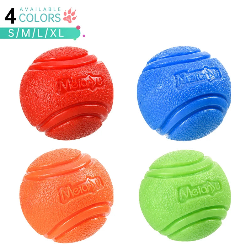 Dog Toy Rubber Ball Bite-resistant Ball Toy for Dogs Puppy Teddy Pitbull Red Color Solid Ball S-XL Pet Supplies