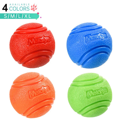 Dog Toy Rubber Ball Bite-resistant Ball Toy for Dogs Puppy Teddy Pitbull Red Color Solid Ball S-XL Pet Supplies